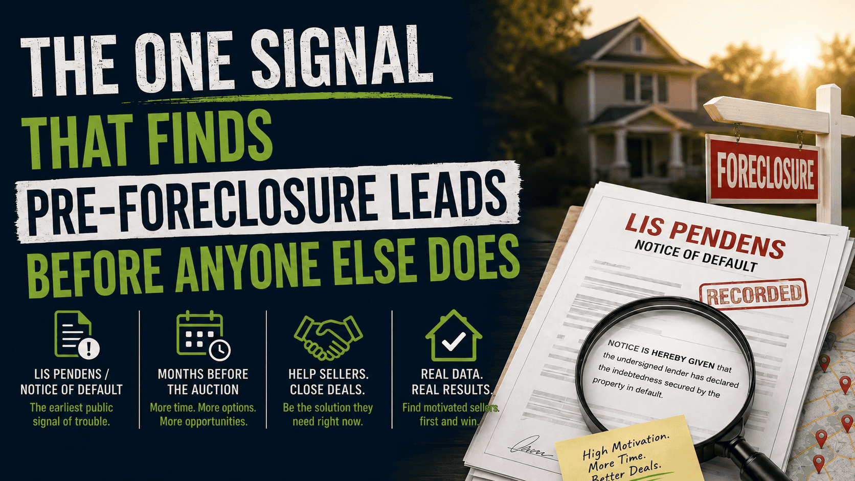 how to find pre-foreclosure leads