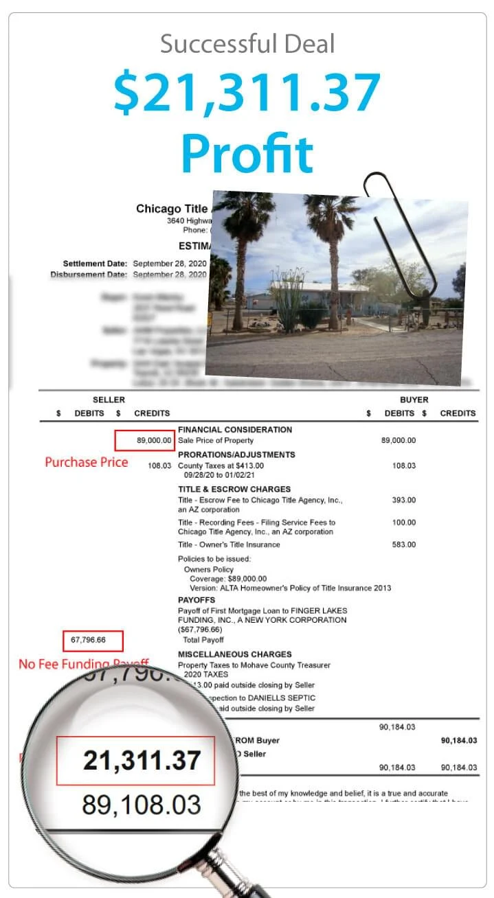 Successful Deal $21,311 Profit